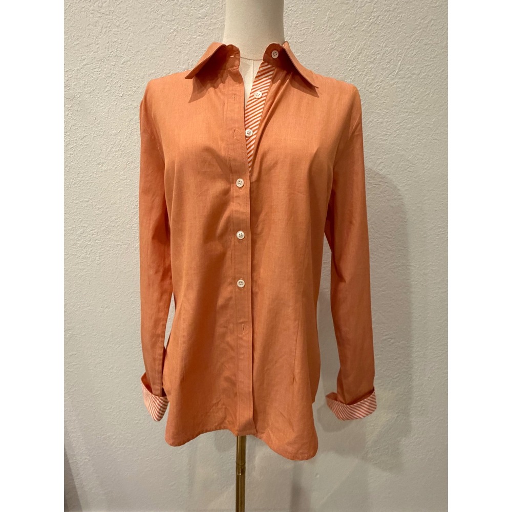 Vintage Faconnable French Cotton Button Down Shirt M Classic Preppy Old Money